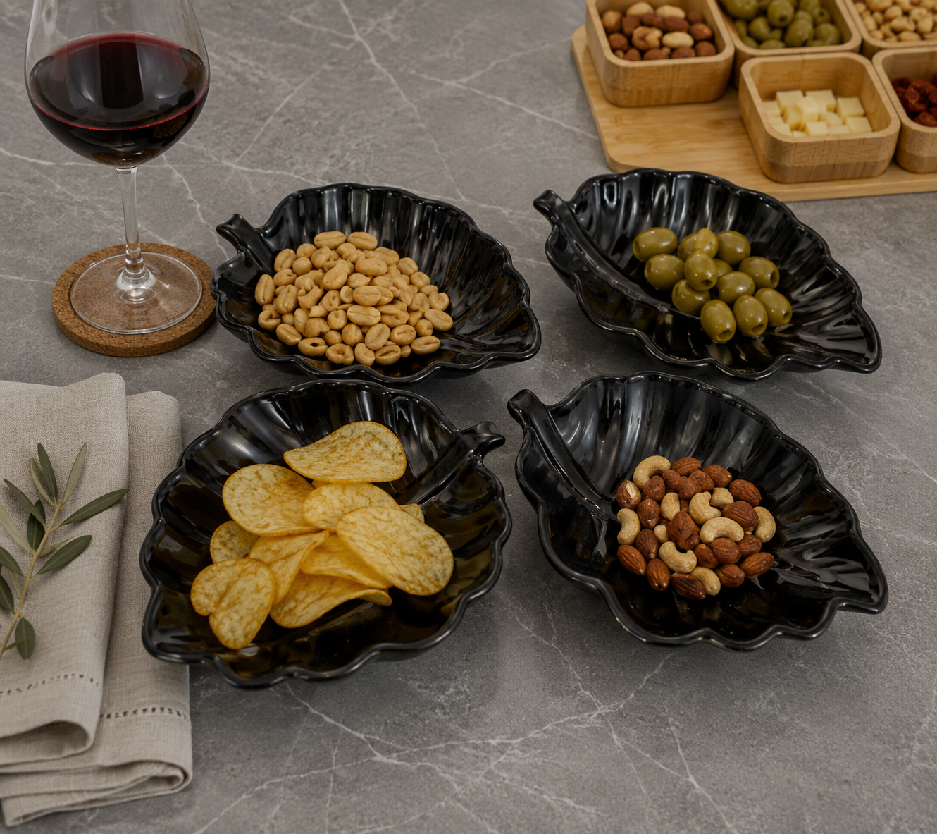 Bowls Velissea servidos en una mesa de picada